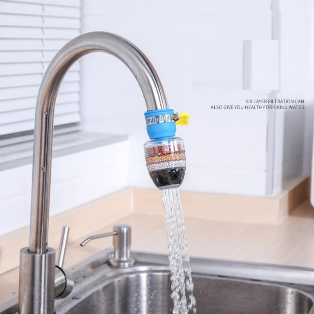 Đầu Lọc Nước Trực Tiếp Tại Vòi Gồm 6 Tầng Lọc Gắn Được Mọi Loại Vòi