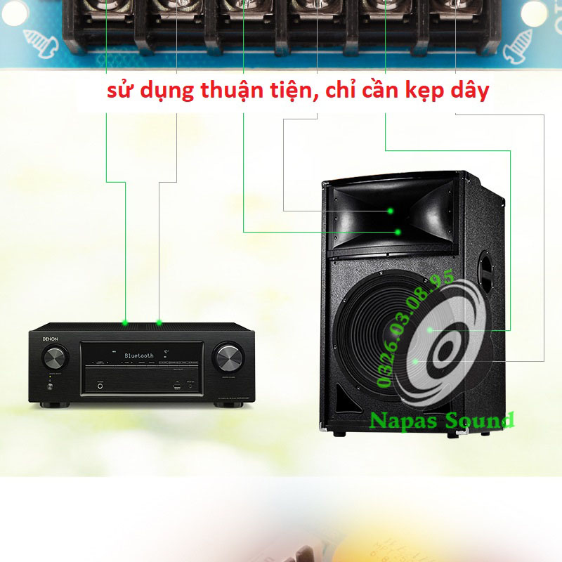 MẠCH PHÂN TẦN CHO LOA KÉO BASS 30 40 50 WEAH2505 - GIÁ 1 CÁI - MẠCH PHÂN TẦN 2 LOA - PHÂN TẦN 2 ĐƯỜNG TIẾNG