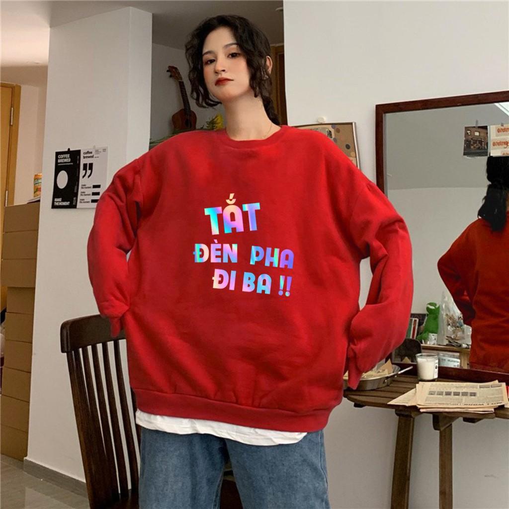 Áo sweater Tắt đèn pha đi ba phản quang unisex nam nữ phong cách hàn quốc form rộng – ST195- babitrendy