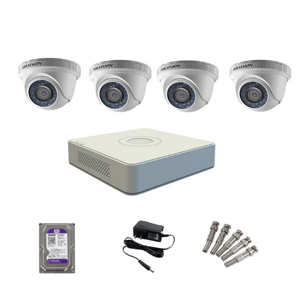 Trọn bộ 4 Camera HIKVISION dome ốp trần 720P - Hàng chính hãng