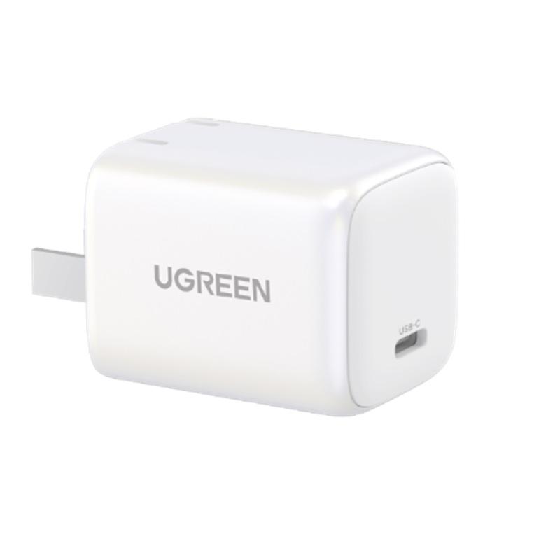 Ugreen 15329 30W Bộ sạc nhanh Nexode GaN USB Type-C PD3.0 qc4.0 Màu Trắng chuẩn cắm US cd319 - Hàng chính hãng