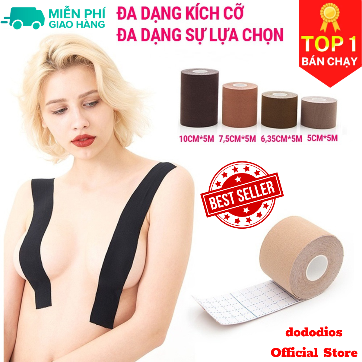 Băng keo dán ngực, nâng ngực quyến rũ dành cho nữ dododios, bám dính chắc chắn tuyệt đối có thể tạo nhiều kiểu - Chính hãng dododios Model 2030LUX