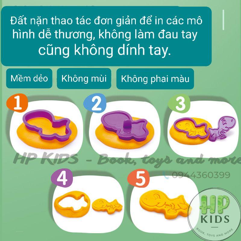 Bộ đồ chơi 5 đất nặn kèm số, hình học, khủng long, con vật v.v