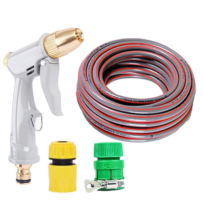 Bộ dây vòi xịt nước rửa xe, tưới cây tăng áp 3 lần, loại 3-5m 206846