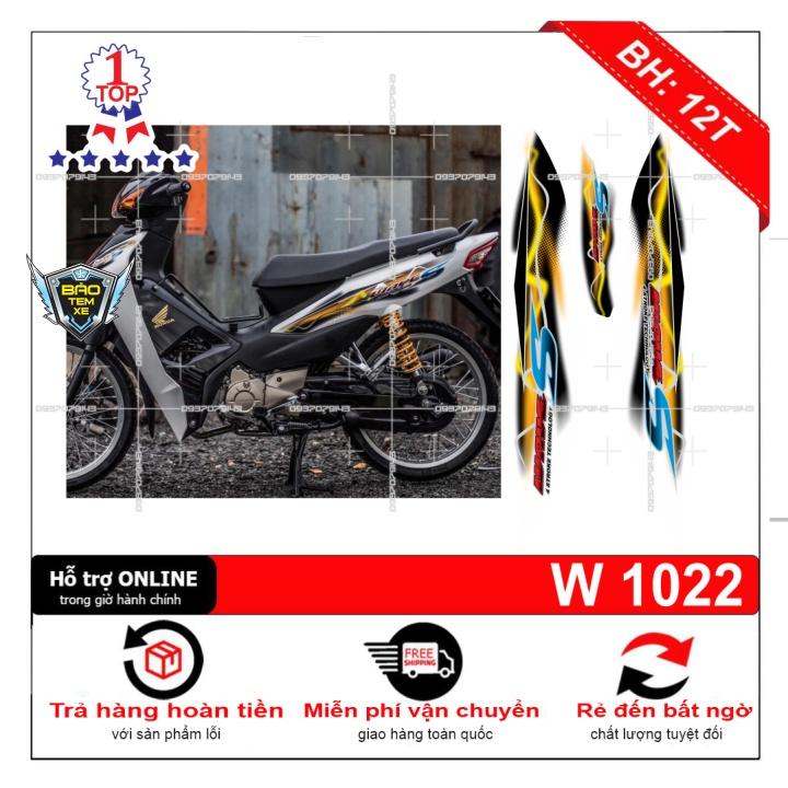 Tem rời dán xe wave a 110 dán xe trắng - Bi Decal