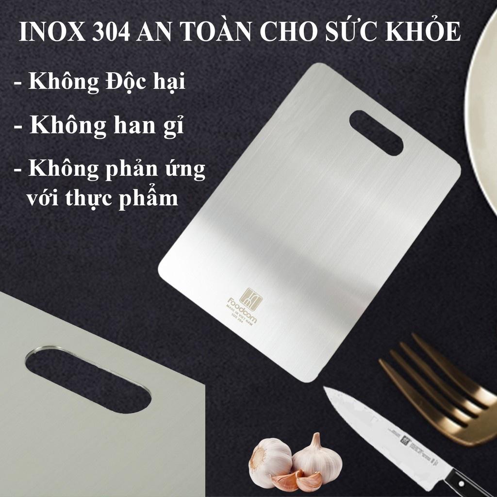 Thớt Inox 304 size 24x34,5 Kháng Khuẩn -Cường Lực-Chống Ẩm Mốc-Không Gỉ