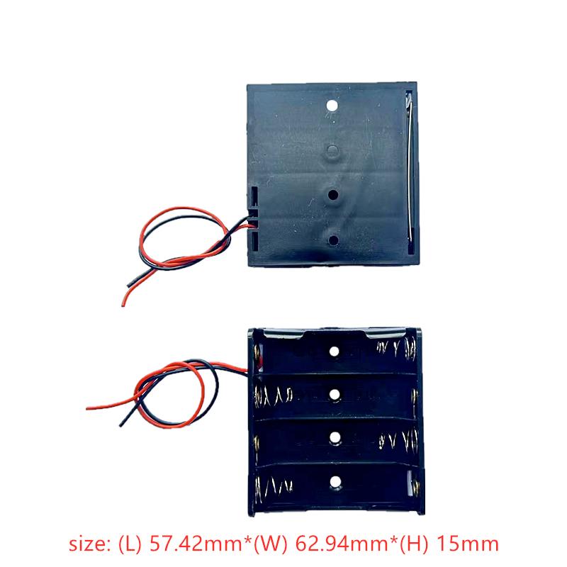 5 Hộp đựng pin nguồn AA Hộp lưu trữ Hộp đựng đa mục đích Tự làm Giá đỡ pin AA LR6 Hộp đựng có dây cáp Màu sắc: 3AA 10 CÁI