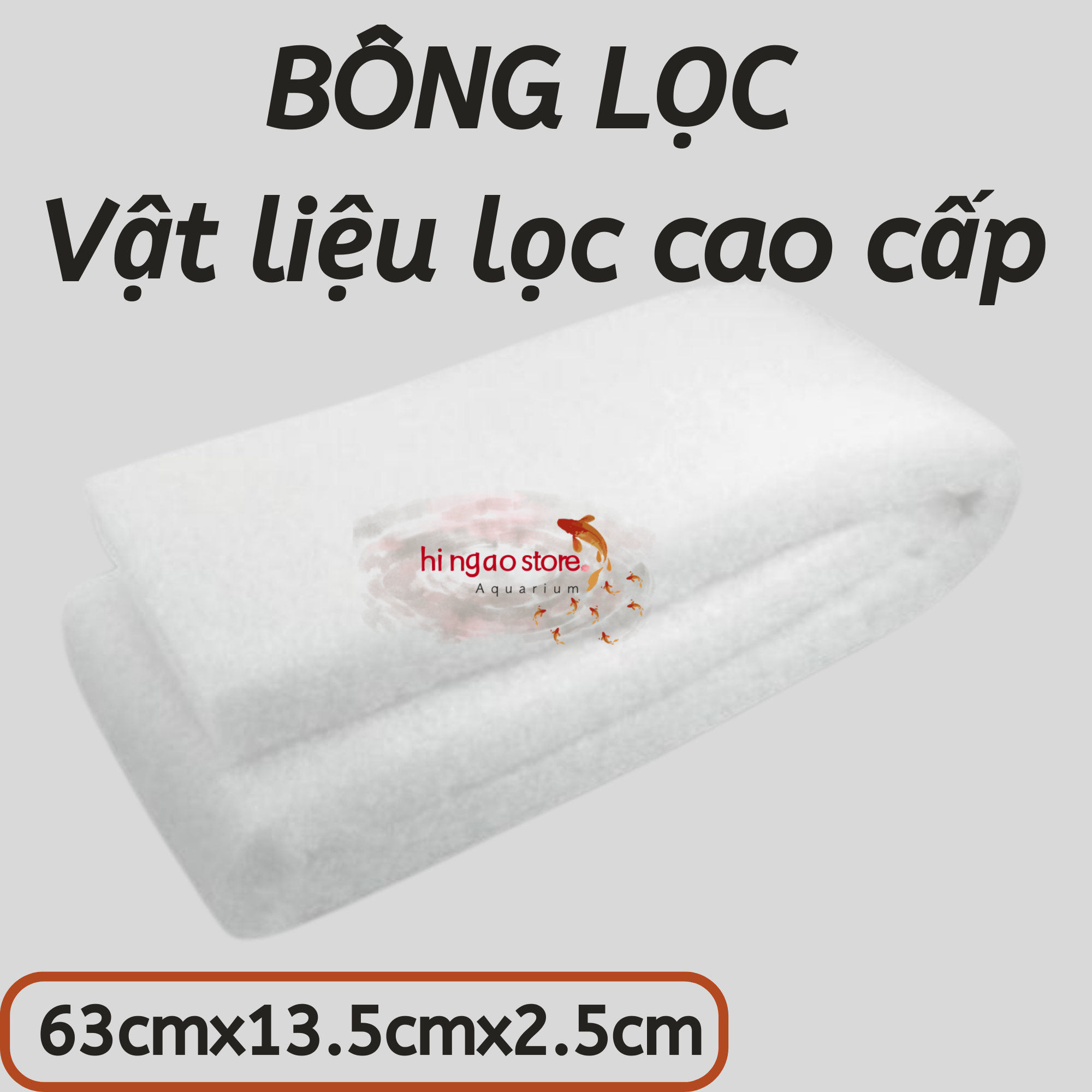 5 Bông lọc nước hồ cá - Vật liệu lọc cao cấp - Hingaostore.