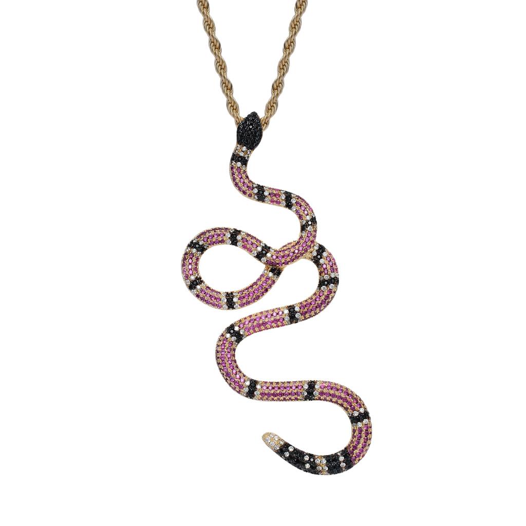Rapper Essentials-Snake Shape Pendant Necklace-Personality
