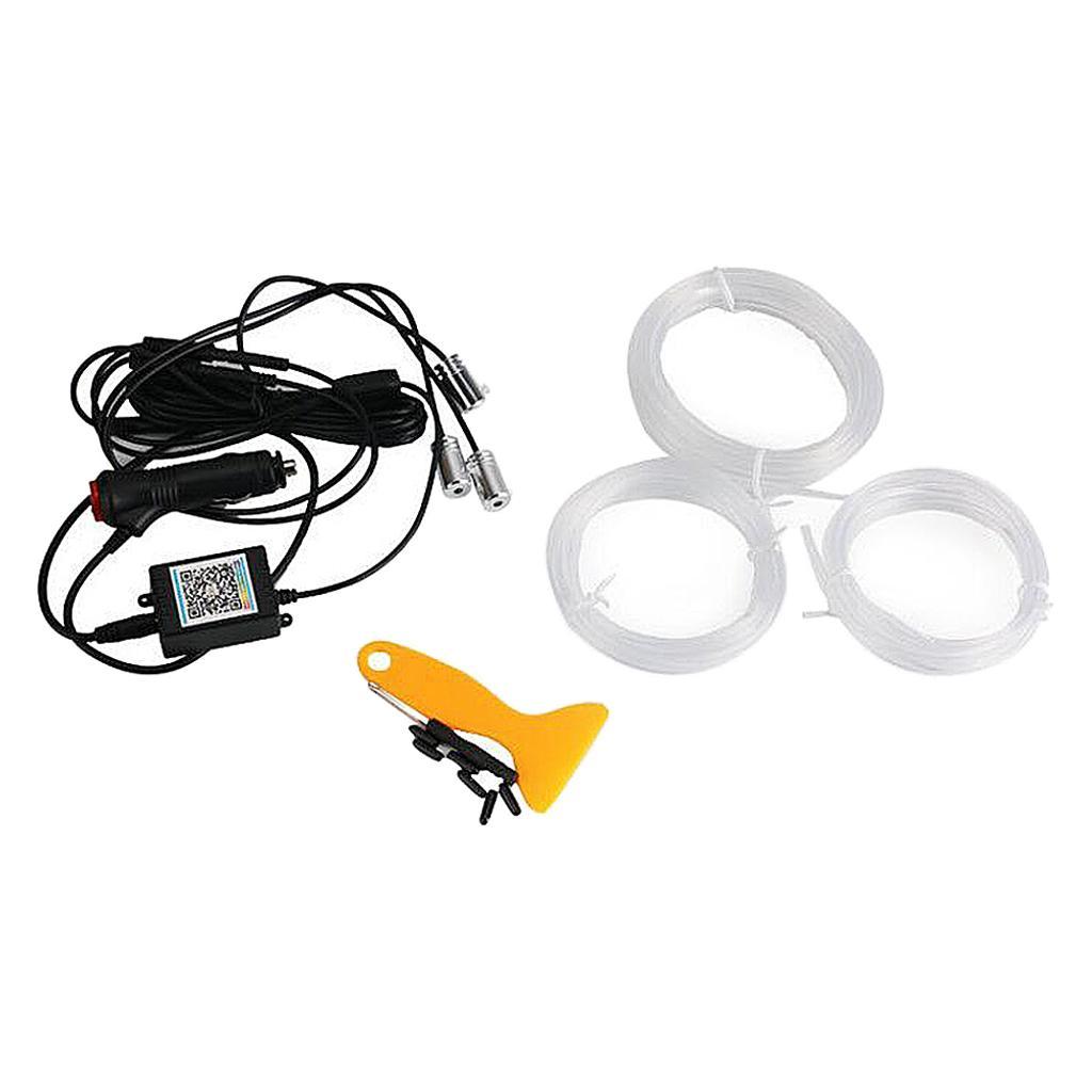 Car Interior Strip Light Colorful RGB Automobile Atmosphere Lighting Set Wireless Bluetooth APP Control Decorative Lights