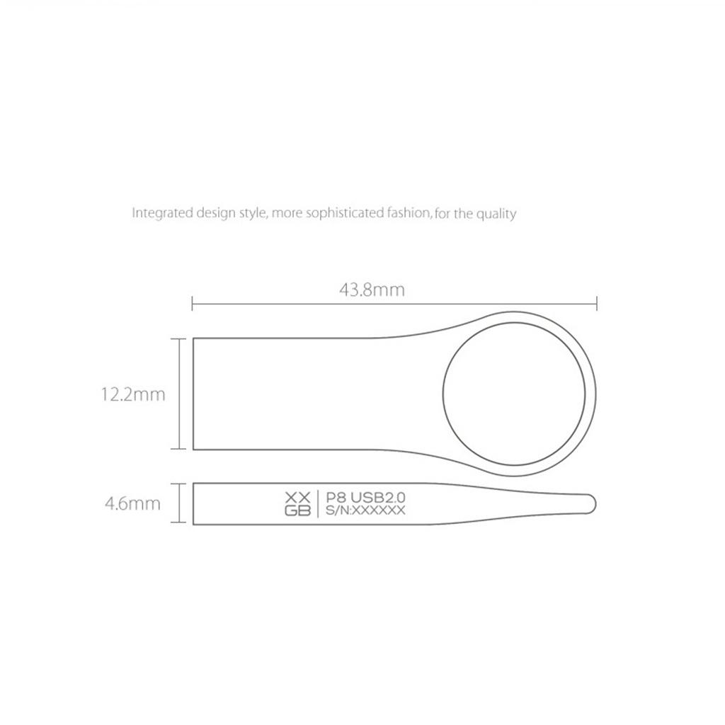 Zinc USB 2.0 Flash Drive Memory Stick Disk Data Storage Disk for PC