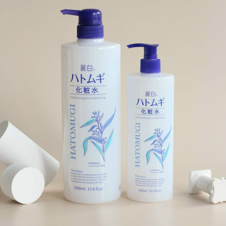 Nước Hoa Hồng Reihaku Hatomugi Lotion Cấp Ẩm Mịn Da Chiết Xuất Hạt Ý Dĩ (Chai 500ml)