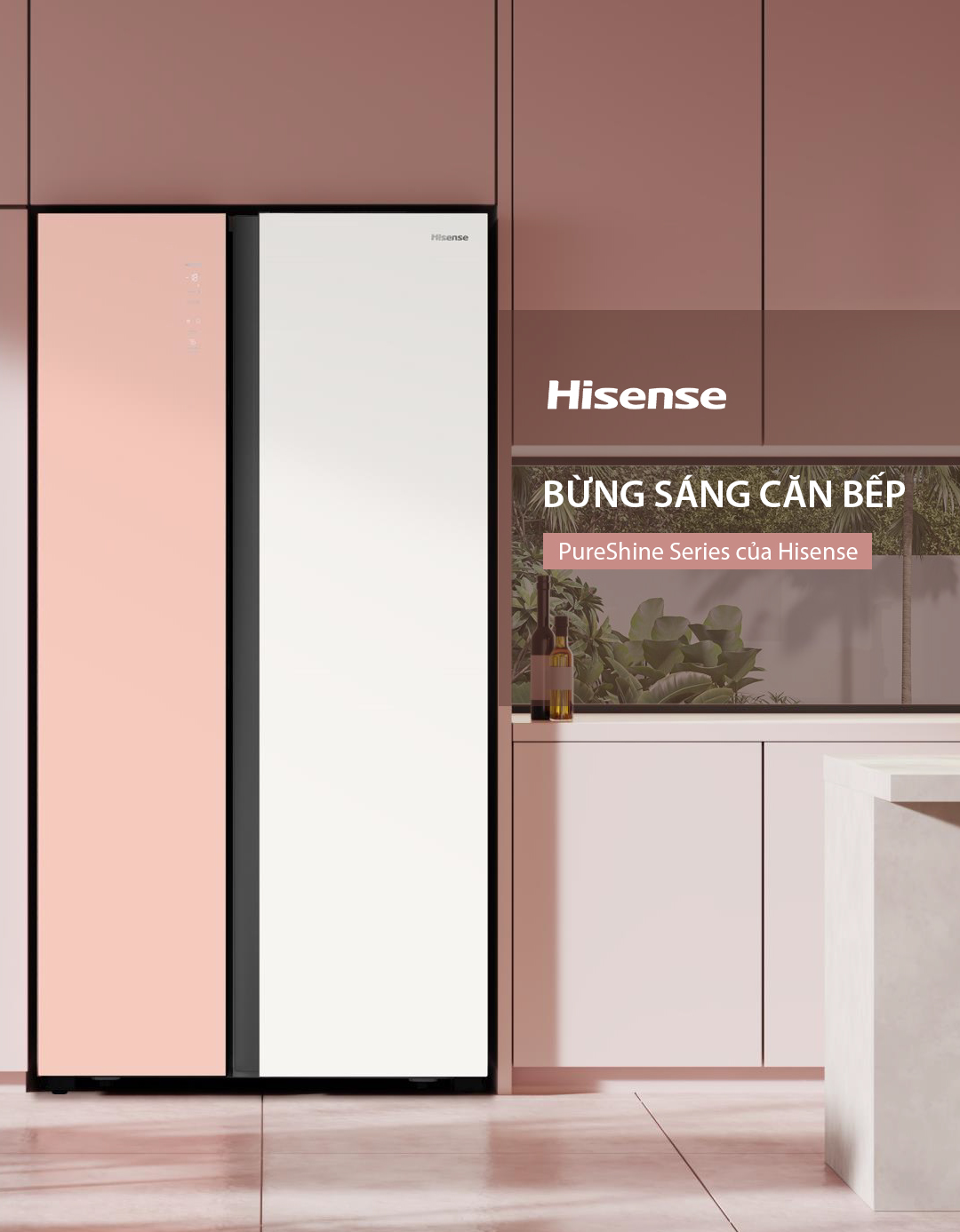 Tủ Lạnh Hisense Inverter Side By Side RS668N4EW-PU 519 Lít tiết kiệm điện, bảo hành 3 năm - HÀNG CHÍNH HÃNG