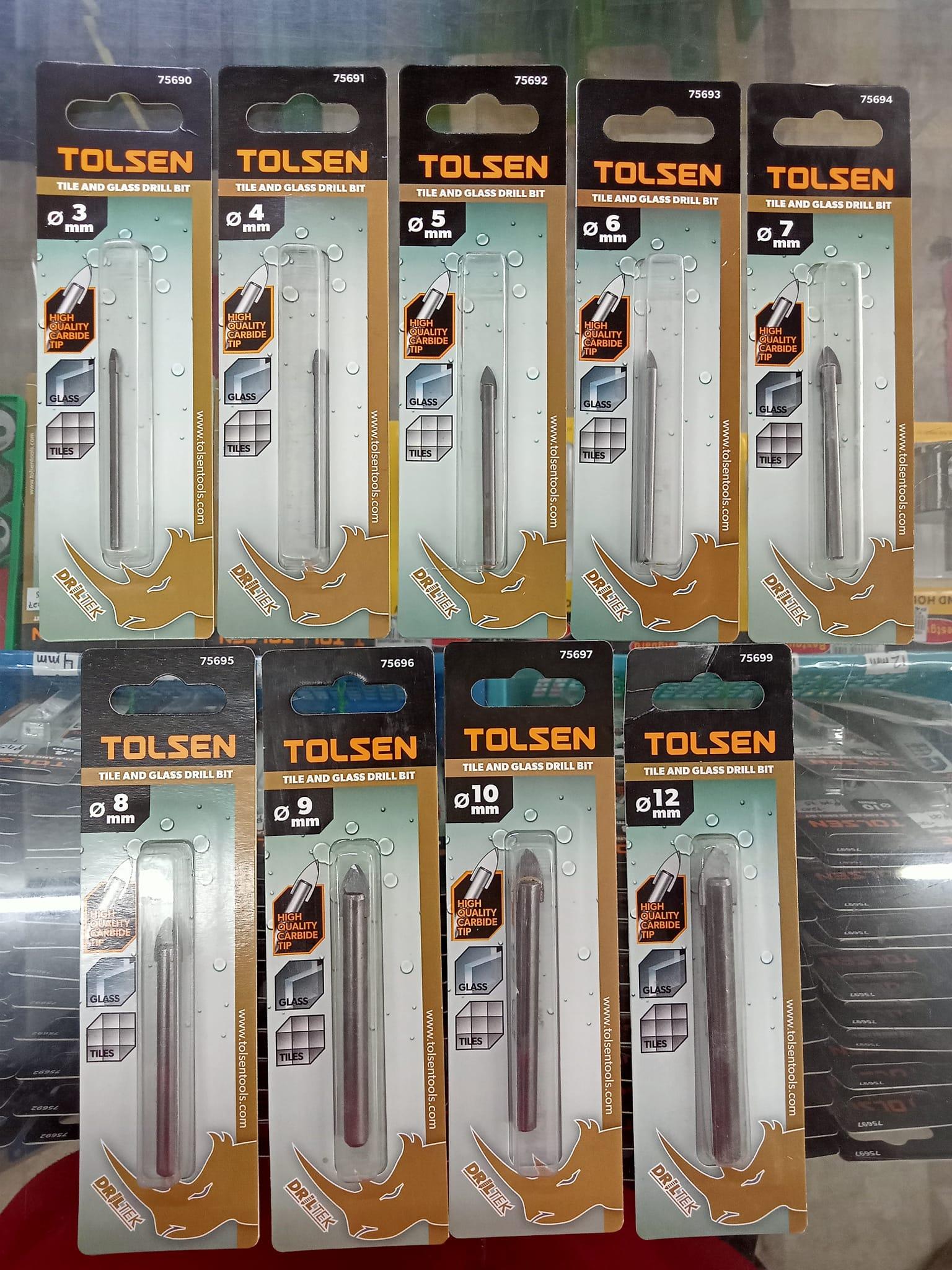 MŨI KHOAN KÍNH TOLSEN SIZE TỪ - HÀNG CHÍNH HÃNG