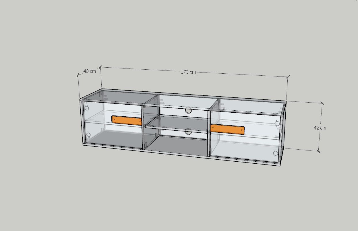 HAPPY FURNITURE , Kệ TV 2 cửa mở - SPACE, KTV_087 , 170cm x 40cm x 42cm DxRxC