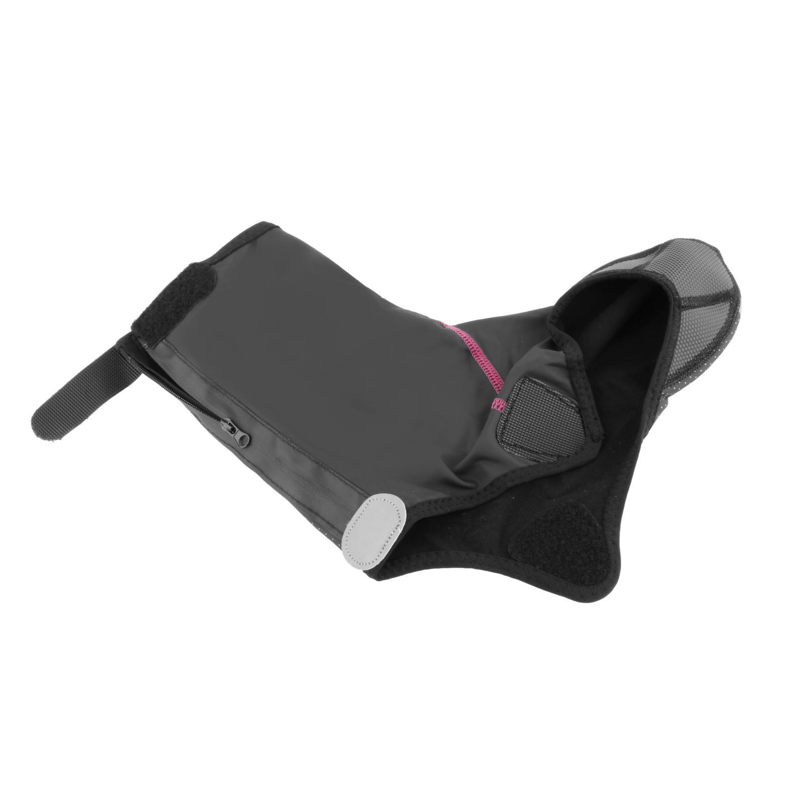 Fleece Cycling Shoe Covers Thermal  Cycle Overshoes Black Red M