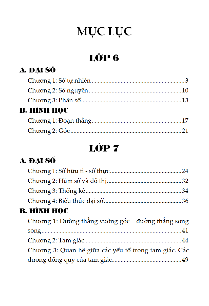 Sổ Tay Toán Cấp 2 Lớp 6-7-8-9 - KV