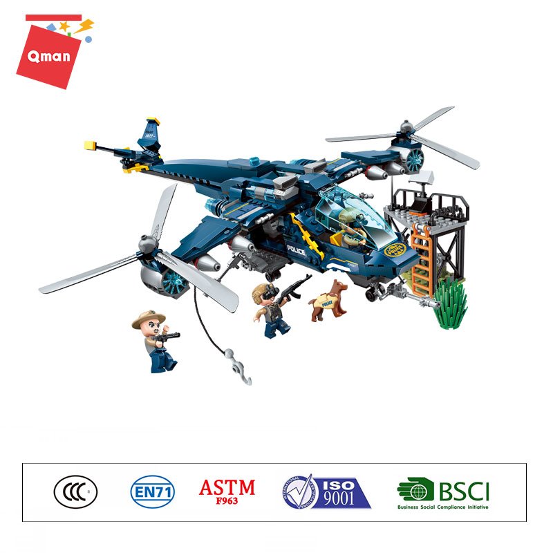Đồ chơi xếp hình lắp ráp Qman 1922 - Cuộc chiến trong rừng - Dành cho bé từ 6 tuổi