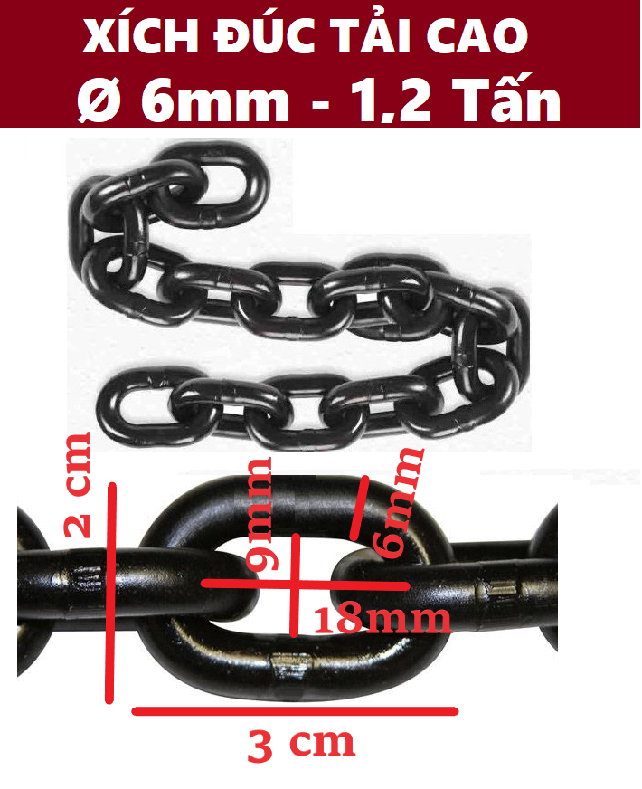 Dây xích đúc tải cao Ø