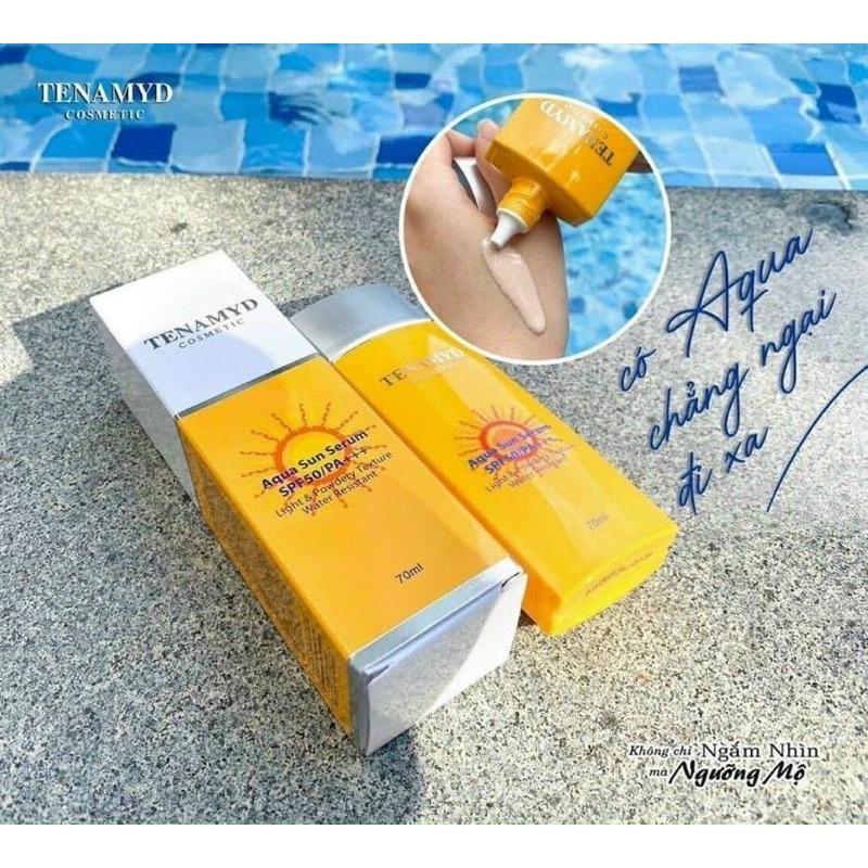 TINH CHẤT CHỐNG NẮNG DẠNG NƯỚC - TENAMYD - AQUA SUN SERUM SPF50/PA+++ 70ml