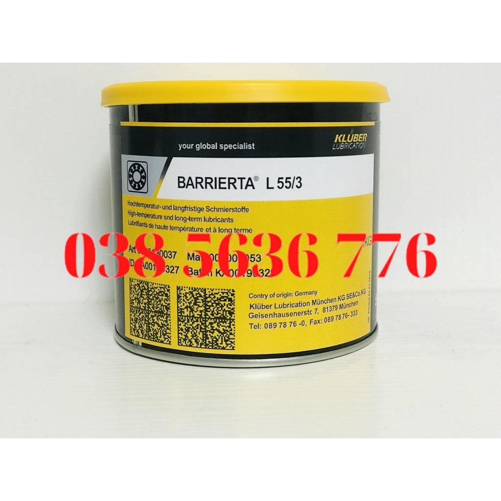 Kluber Barrierta L55/2/3 Trắng Perfluoropolyte Mỡ Nhiệt Độ Cao 1Kg