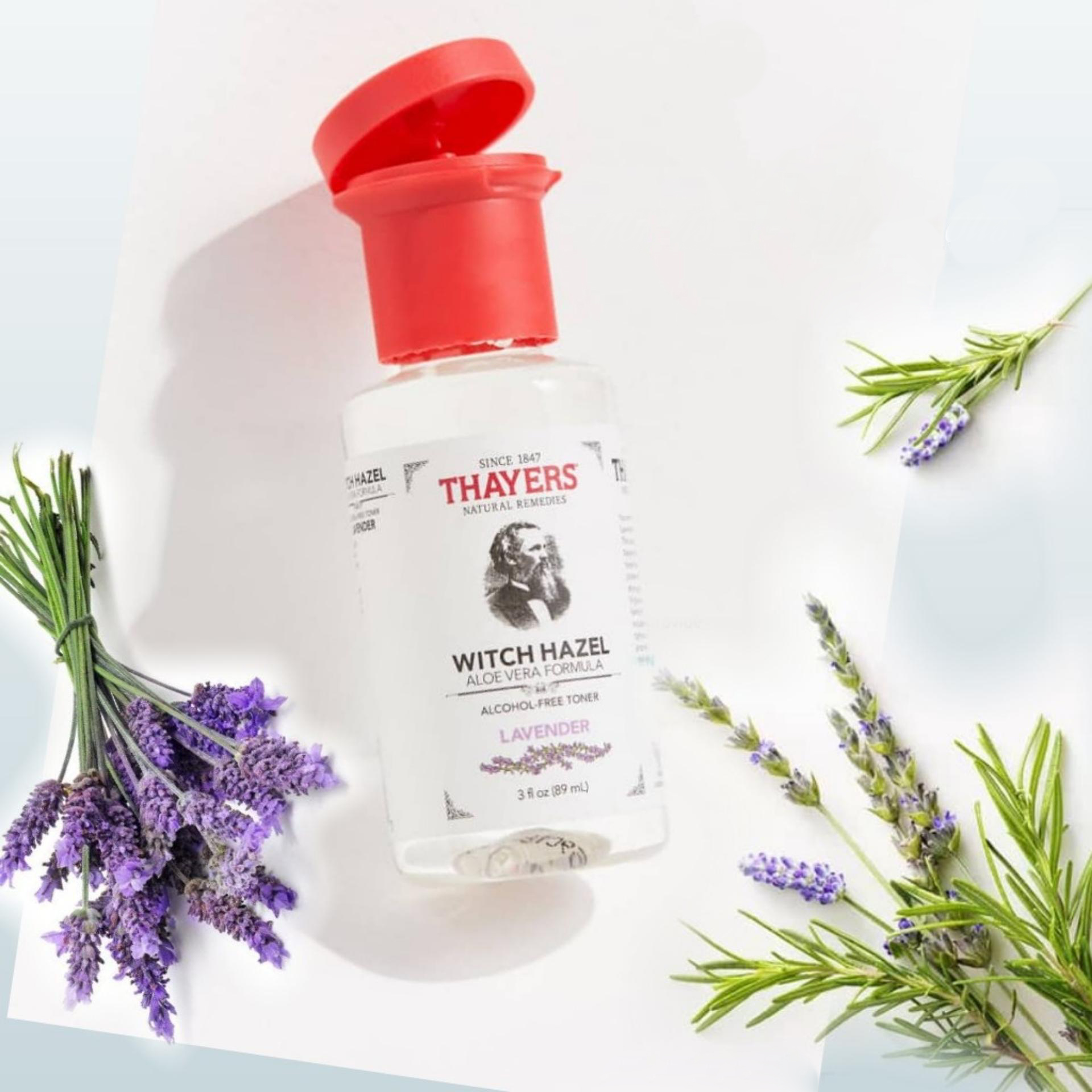 COMBO Nước Hoa Hồng THAYERS LAVENDER Dành Cho Da Dầu Mụn (89ml) + Tặng 1 bông tẩy trang Ipek 130 miếng