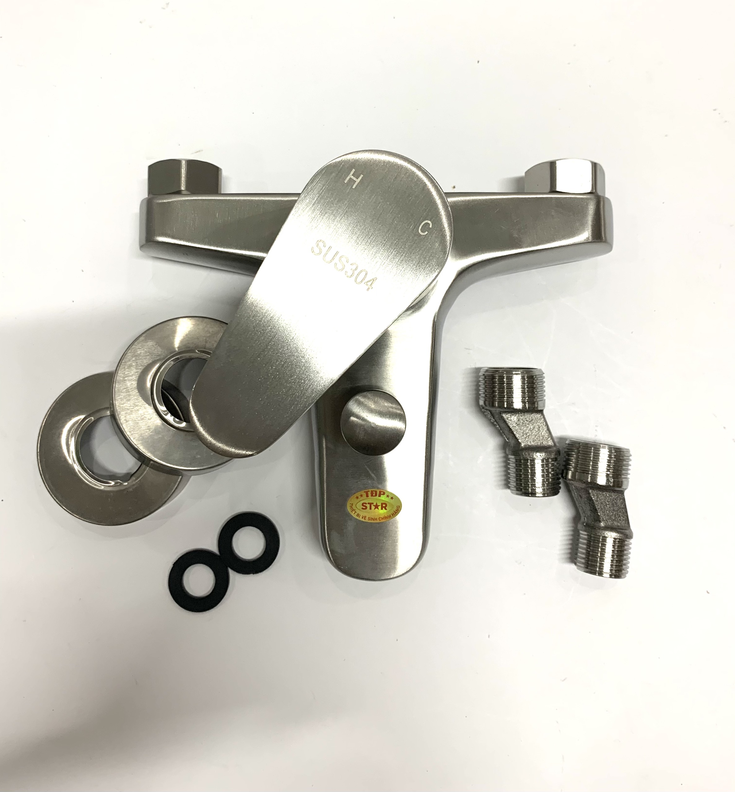 Bộ củ sen tắm nóng lạnh bồn tắm inox 304 gồm