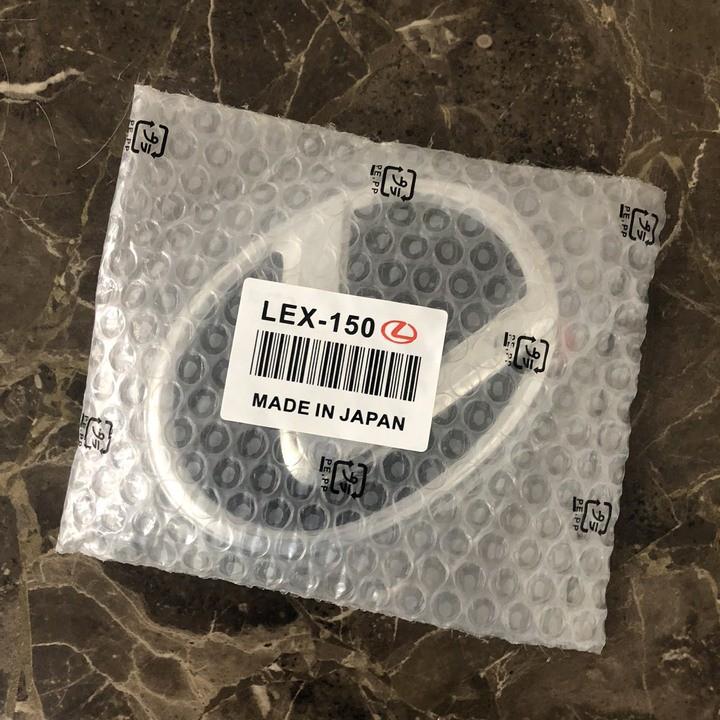 Logo biểu tượng truớc xe Lexus đường kính 175MM, 163MM, 150MM, chất liệu nhựa PMMA + phủ thủy tinh hữu cơ