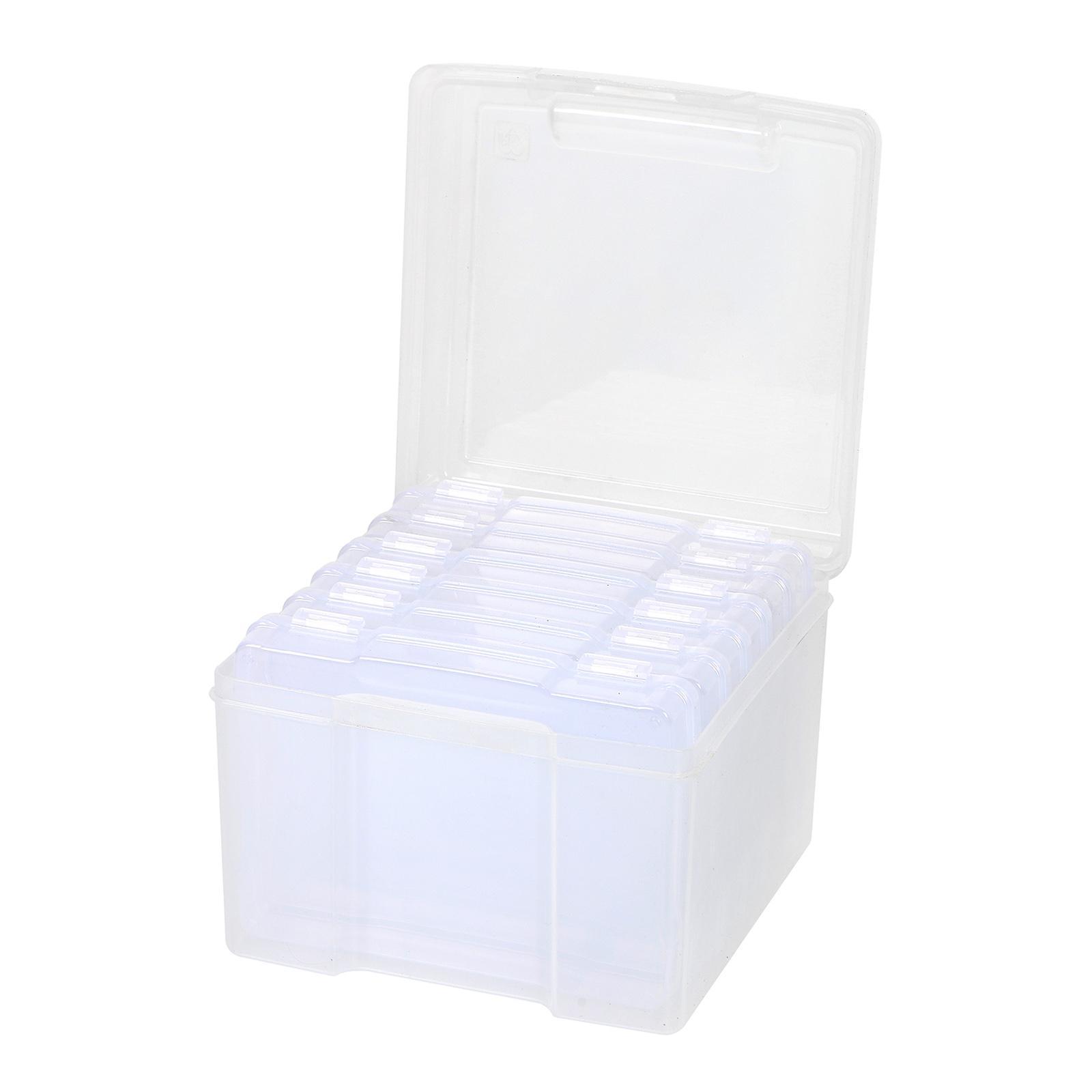 5x7 inch Photo Storage Box High- Craft Organizer Transparent