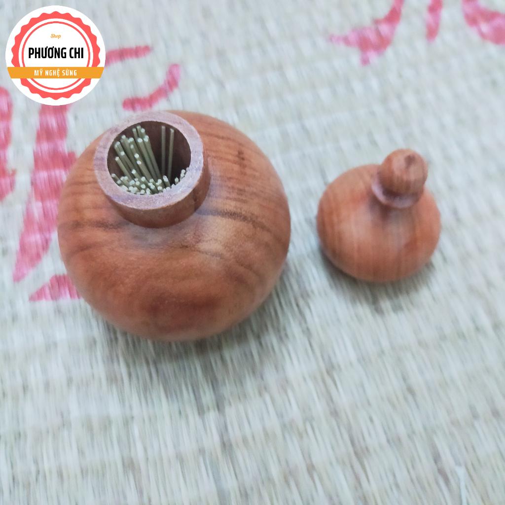 Ống để tăm hồ lô bằng gỗ hương chất lượng tốt | Mỹ Nghệ Phương Chi