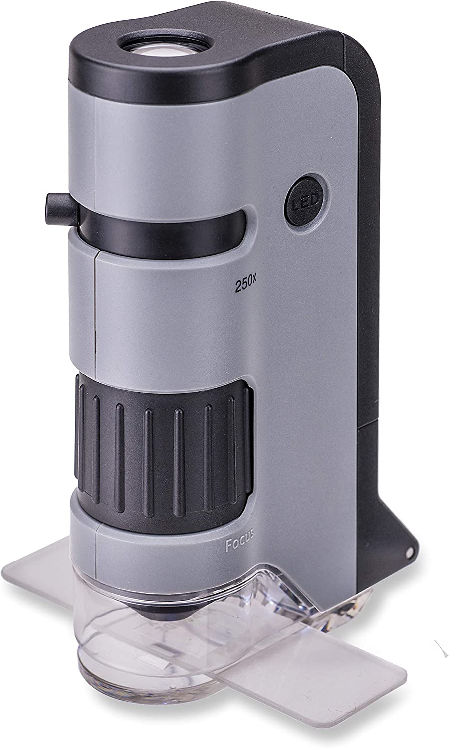 Kính hiển vi bỏ túi cao cấp MicroFlip MP-250 (Phóng đại 100x -250x) có đèn tia cực tím UV. MicroFlip 100x-250x LED UV Pocket Microscope with Smartphone Clip - Hàng chính hãng