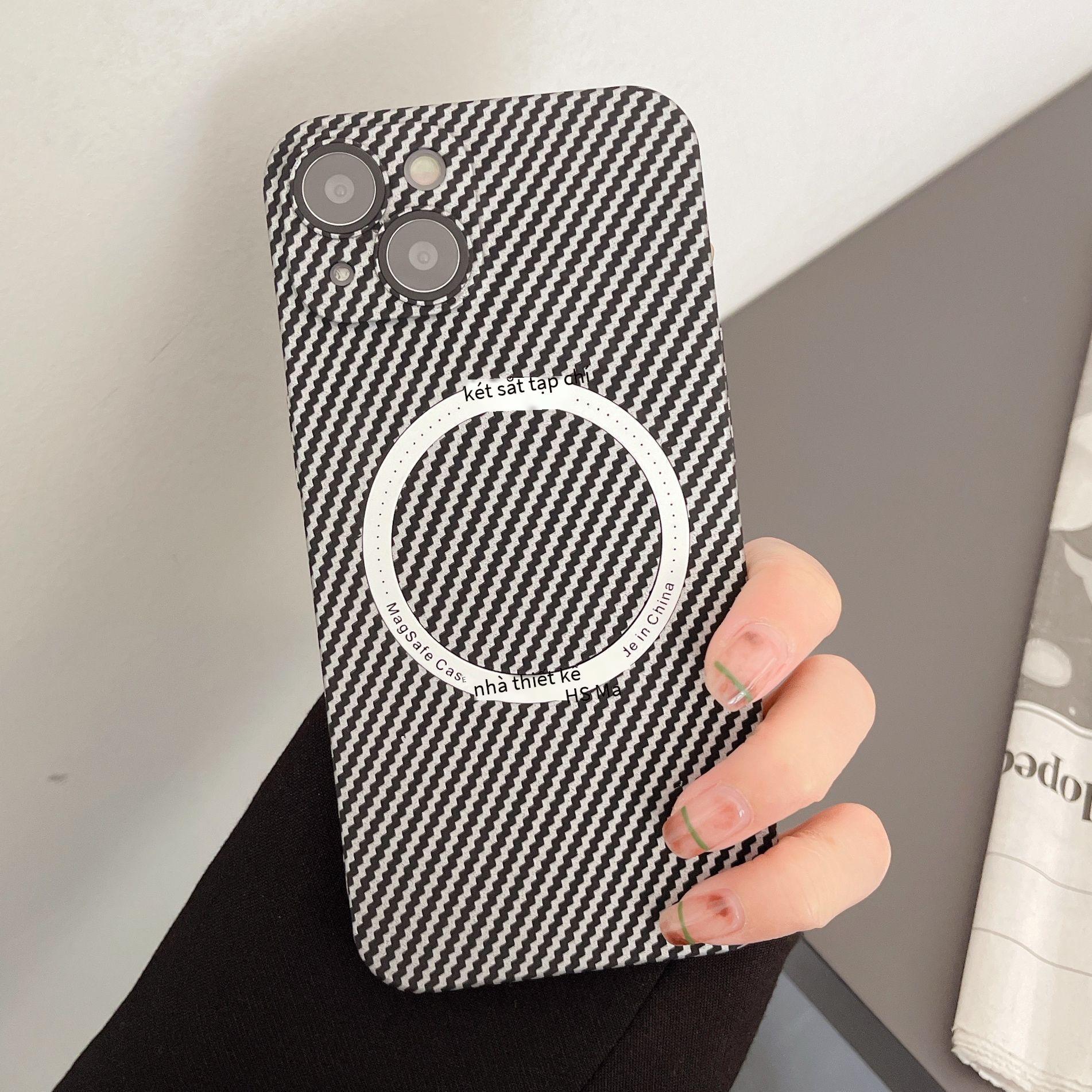 Giao hàng nhanh thích hợp cho ốp lưng điện thoại di động iPhone 14 có màng thấu kính Kevlar sợi carbon PC vỏ cứng Apple 13 vỏ bọc