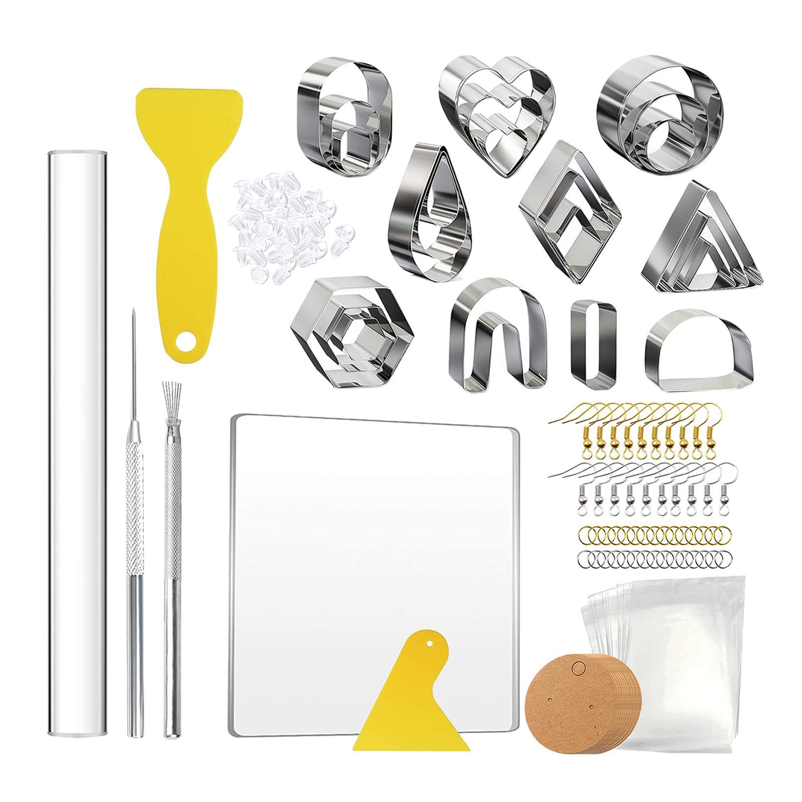 2 Set Polymer Clay Cutters Clay Earring Cutters for DIY Clay Jewelry Tools