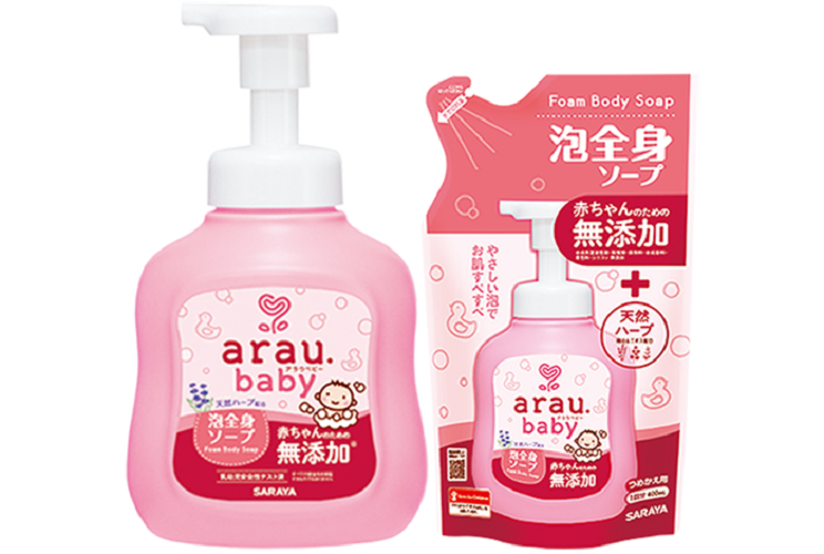 Combo sữa tắm gội toàn thân Arau Baby 450ml (01 chai + 01 túi)