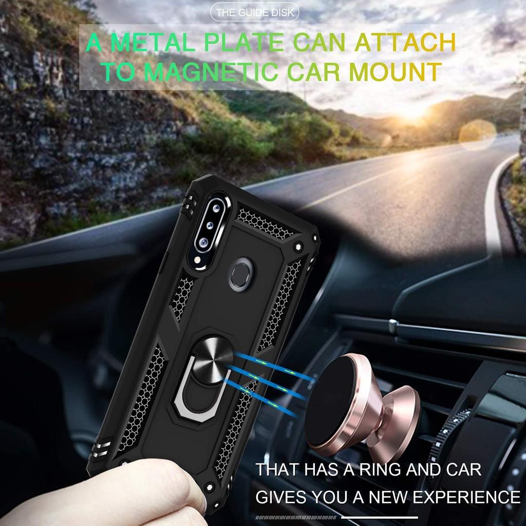 Ốp lưng cho Samsung A20S chống sốc 2 lớp kèm nhẫn iring làm giá đỡ