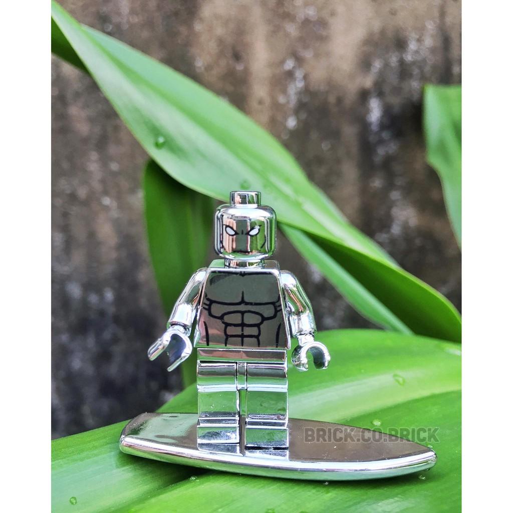 Đồ Chơi Lắp Ráp Super Hero Silver Surfer minifig Mô Hình Người Bạc Lướt Sóng Mạ Bạc Bóng Loáng KF2055