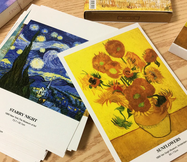 [SET 30 TỜ] Bìa, postcard ,decor thiệp DANH HỌA Monet , làm tranh treo tường trang trí