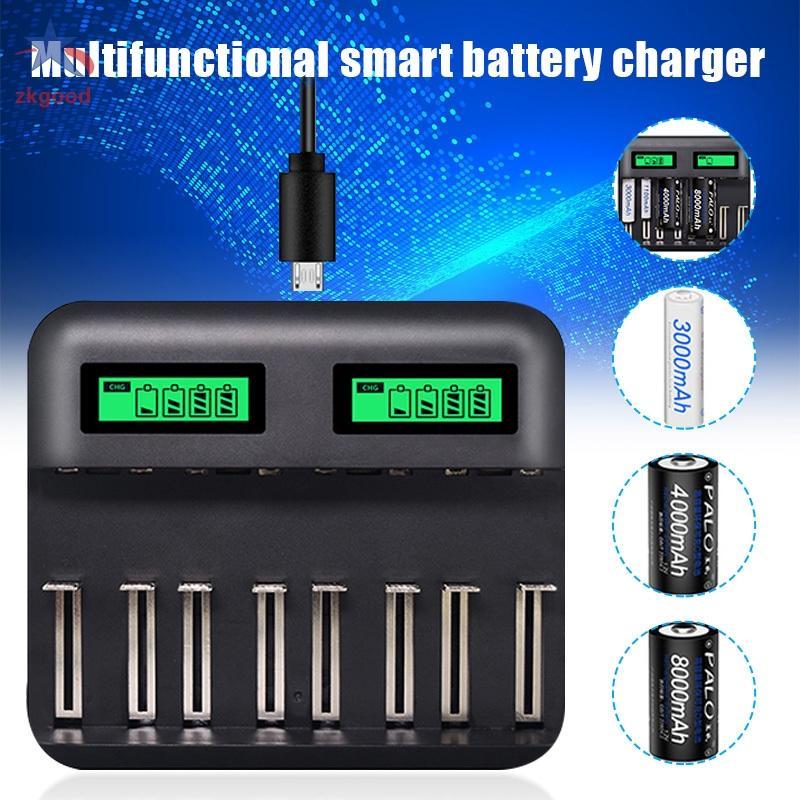 Bộ Sạc Pin 8 Pin Aa Aaa C D