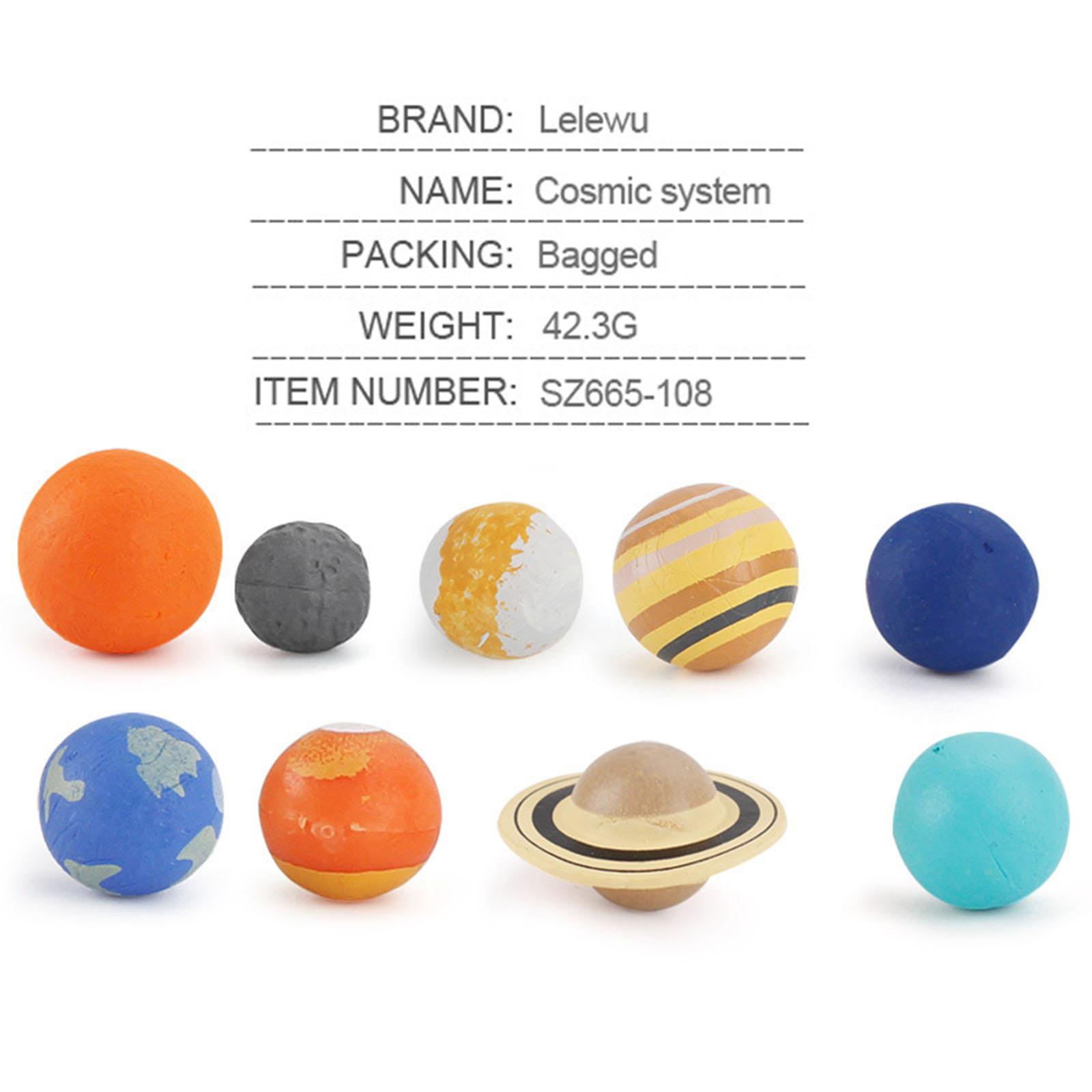 9Pcs Portable Colorful Early Education Soft Planet Ball for Kids