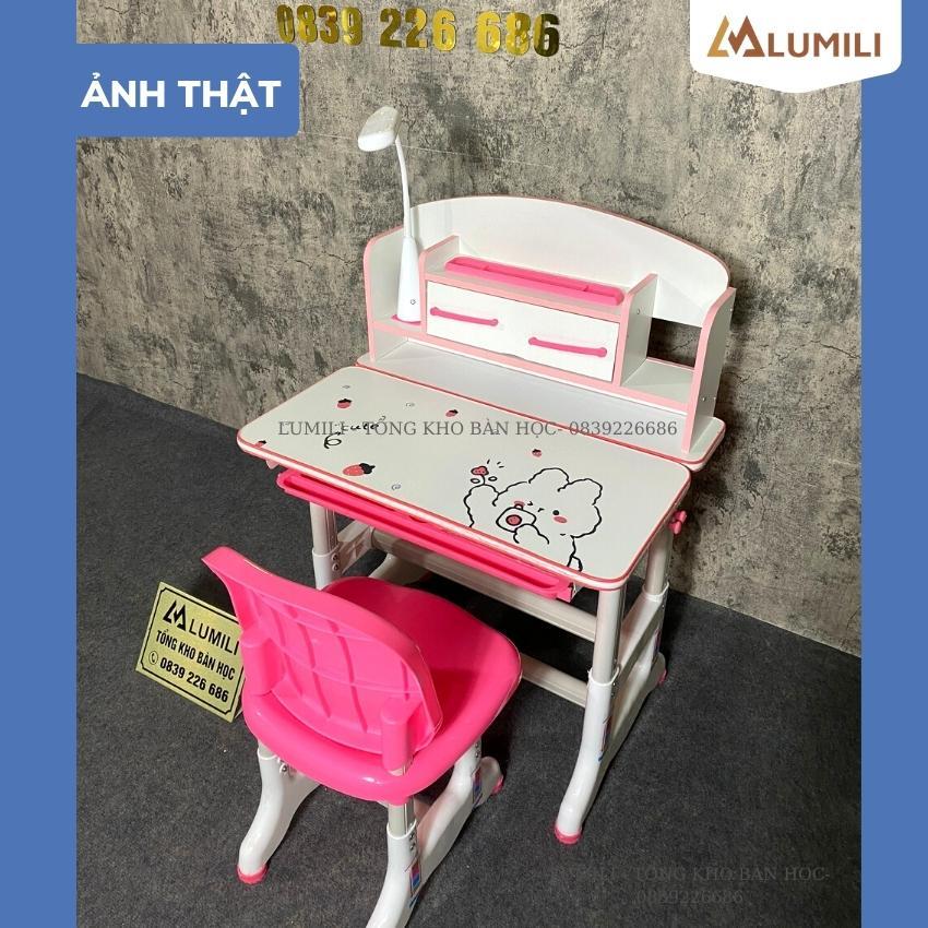 Bàn học liền kệ sách thông minh chống gù, chống cận, K40 chỉnh tư thế ngồi cho trẻ em