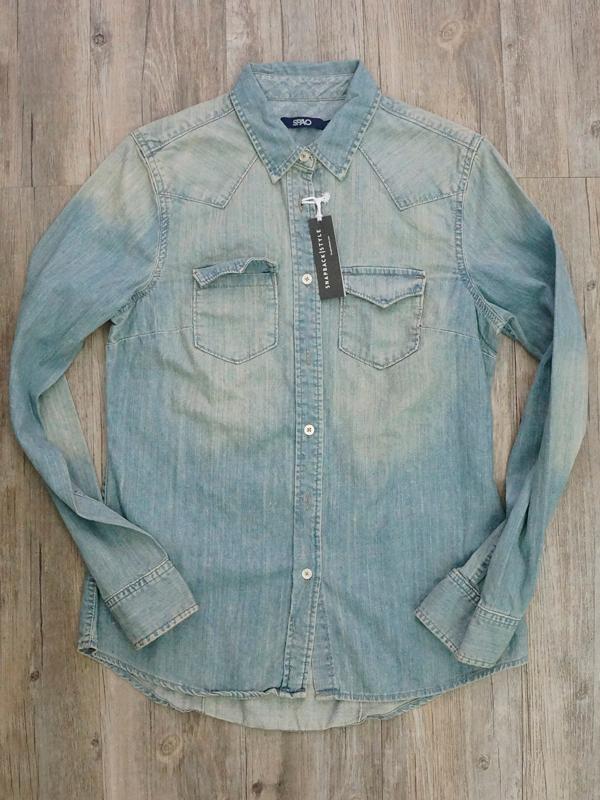 Áo Sơ Mi Nữ Spao Denim Slim Fit Shirt - SIZE L
