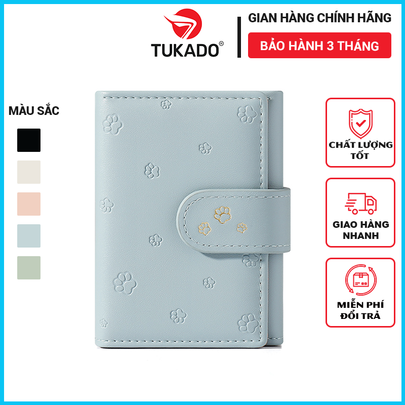 Ví nữ ngắn mini cầm tay chính hãng TAILIAN nhỏ gọn nhiều ngăn đựng tiền da cao cấp cực đẹp giá rẻ TM15 - Tukado