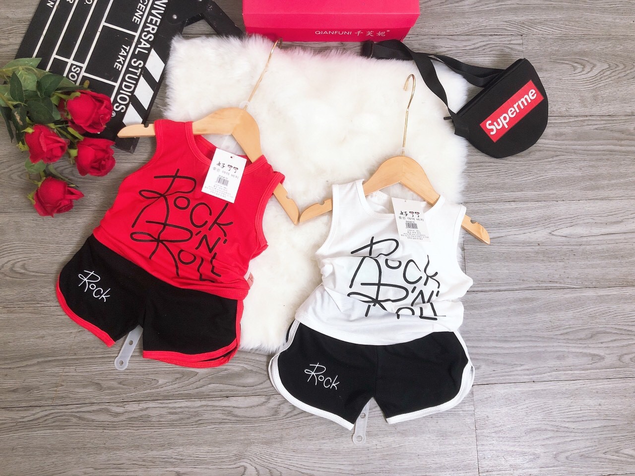Bộ quần áo ba lỗ chất cotton cho bé siêu đẹp co dãn 4 chiều thấm hút tốt