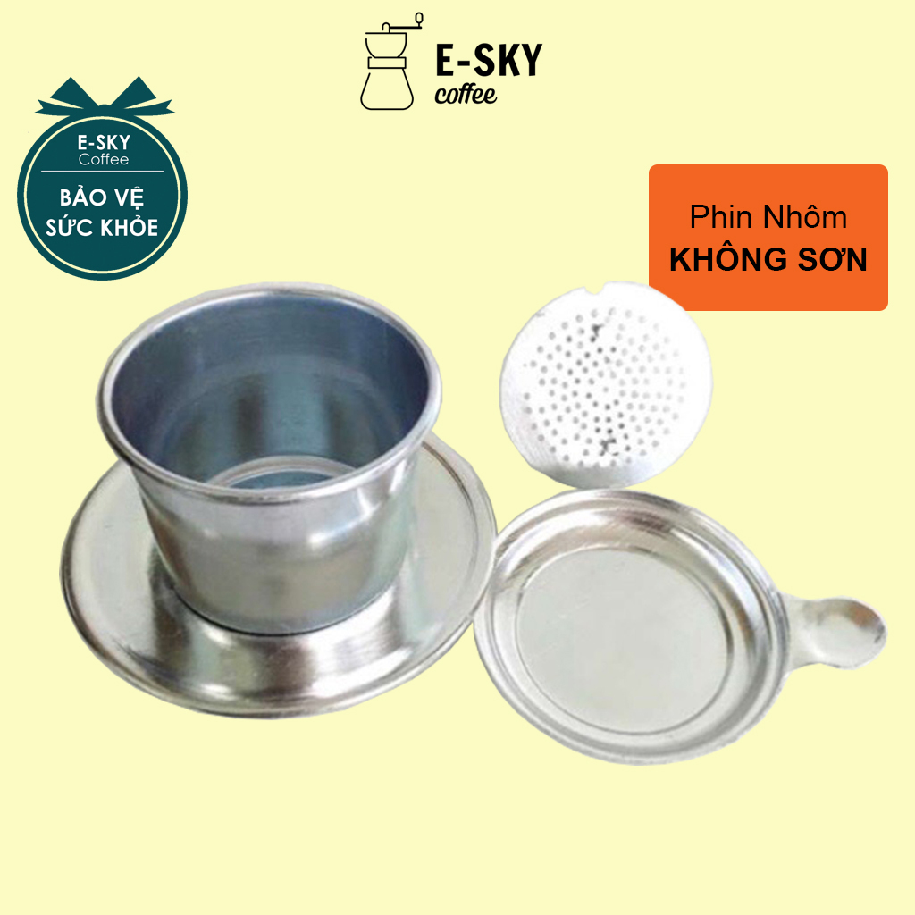 Phin Pha Cafe Nhôm Nguyên Chất Không Sơn E-SKY Coffee Miệng 7cm - KL