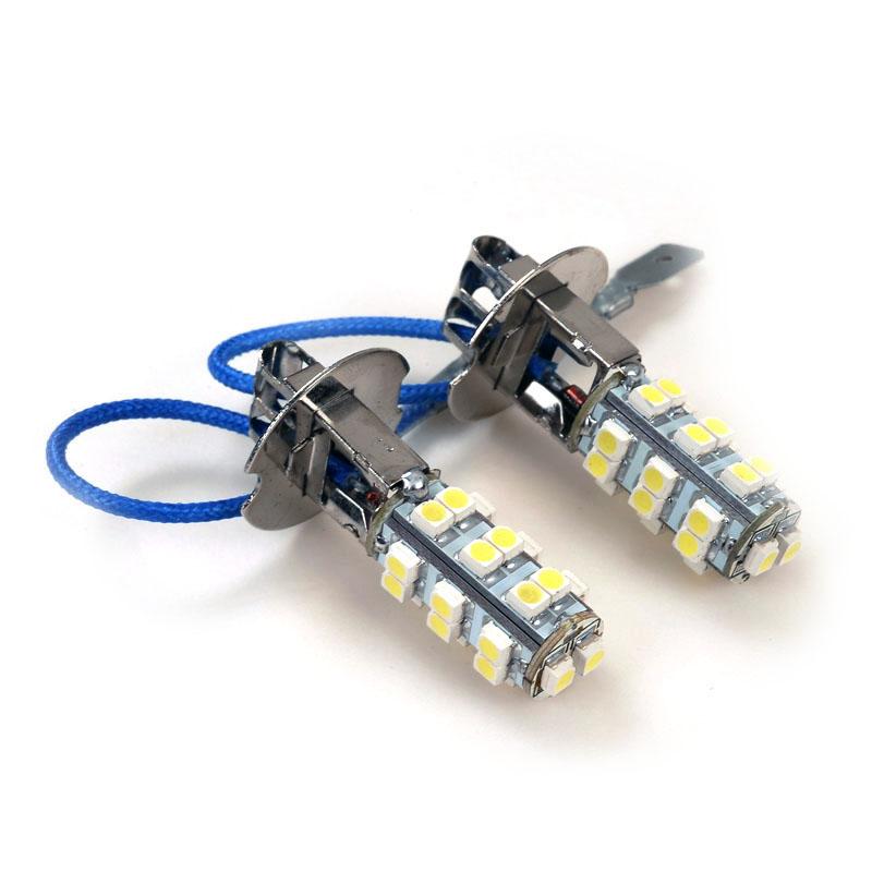2Pcs H3 26 SMD LED Cold White Car Fog Head Light Lamp Bulb 12V