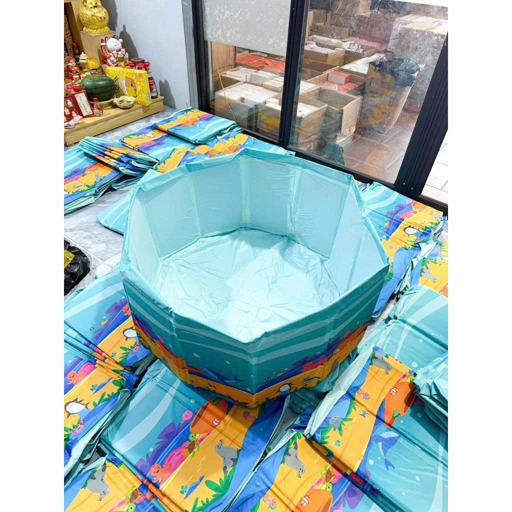 hồ bơi cho bé tại nhà,bể bơi cho bé,Không cần cài đặt và lạm phát,Có thể gập lại,PVC,Nhiều kích cỡ