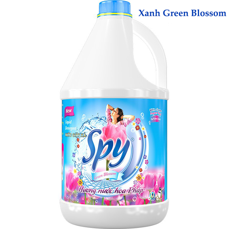 Nước giặt xả Spy Plus hương hoa Pháp 2 in 1 dung tích 4.5L - 3 mùi hương ( xanh, hồng, tím )