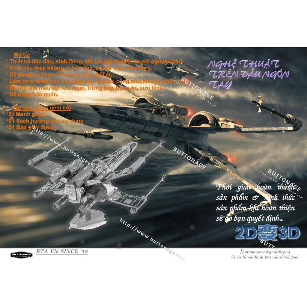Mô Hình Lắp Ráp 3d Phi Thuyền Vũ Trang X-Wing T-65B