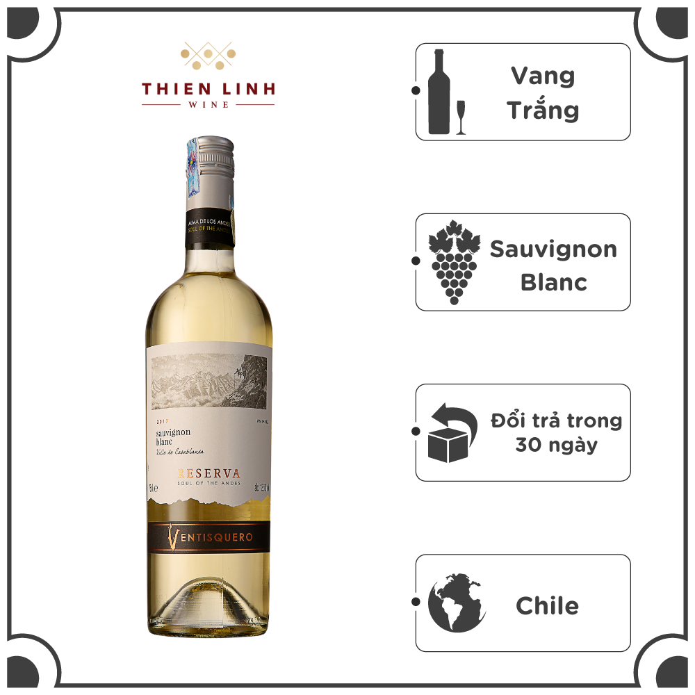 Rượu Vang Trắng Chile Ventisquero Reserva Sauvignon Blanc