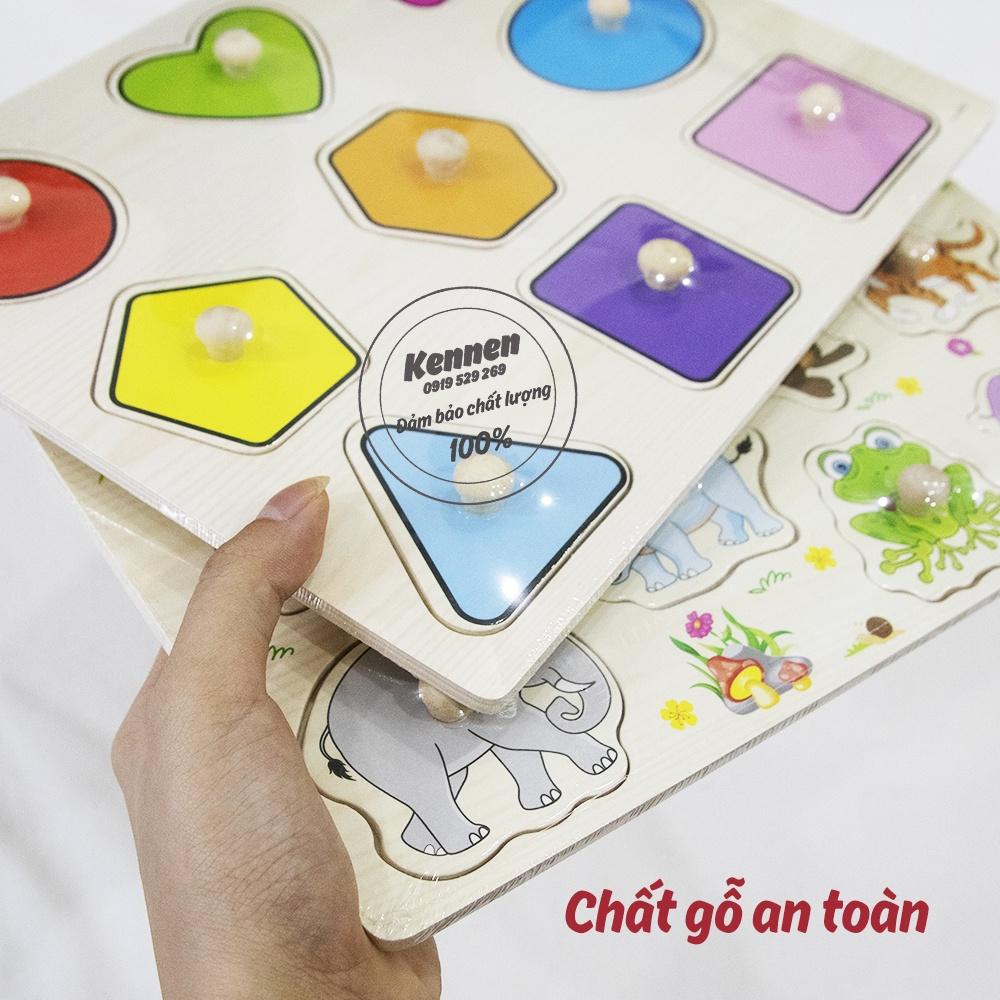 Đồ chơi bằng gỗ Bảng núm - gỗ tự nhiên - nhiều chủ đề